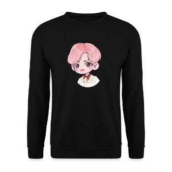 Chibi Jin Blood sweat and tears - Sweat-shirt Unisexe - noir - Devant - Alina (178cm) & Michal (187cm)