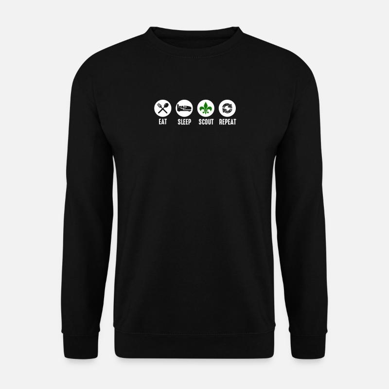 Eat Sleep Scout Repeat - Unisex Pullover - Schwarz
