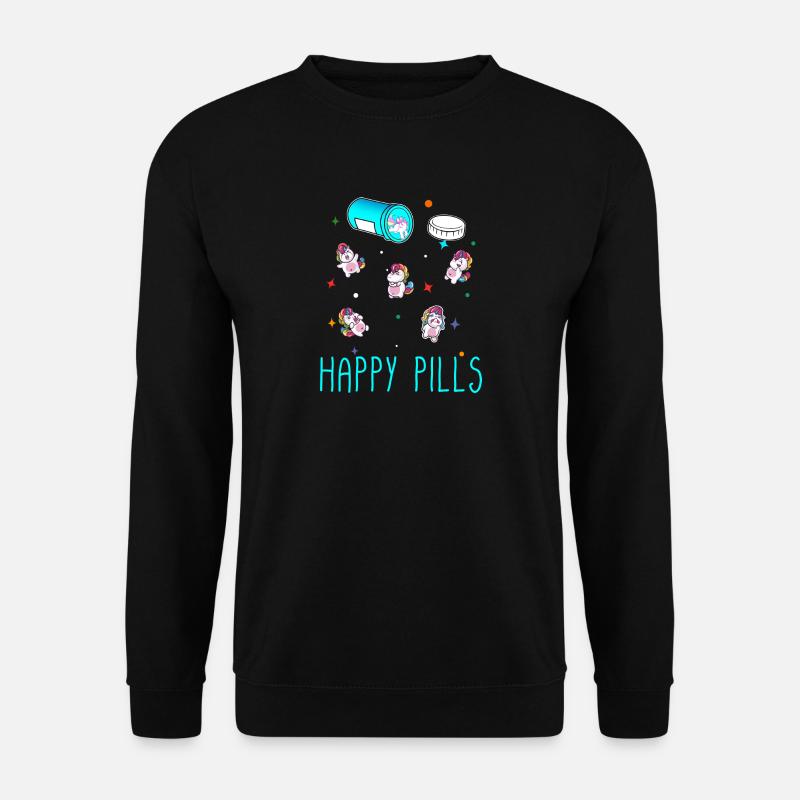 Happy Pills - Unisex Pullover - Schwarz