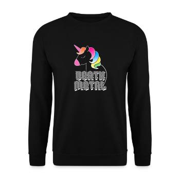 Death Metal Licorne - Sweat-shirt Unisexe - noir - Devant - Alina (178cm) & Michal (187cm)