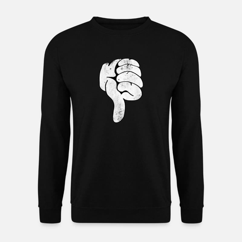 Daumen nach unten - Unisex Pullover - Schwarz