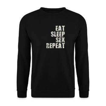 Eat Sleep Sex Repeat - Sweat-shirt Unisexe - noir - Devant - Alina (178cm) & Michal (187cm)