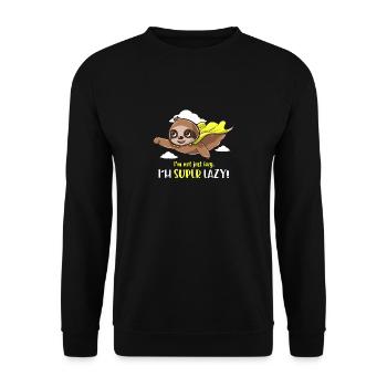 Sloth paresseux, drôle, humoristique cadeau d'anniversaire - Sweat-shirt Unisexe - noir - Devant - Alina (178cm) & Michal (187cm)