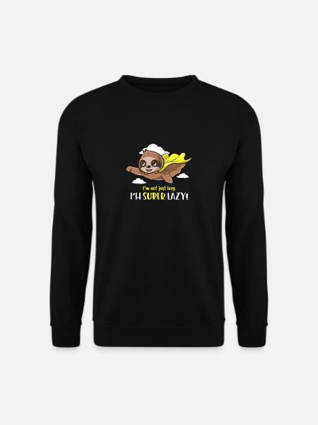 Faultier faul lustig witzig Geschenk Geburtstag - Unisex Pullover - Schwarz