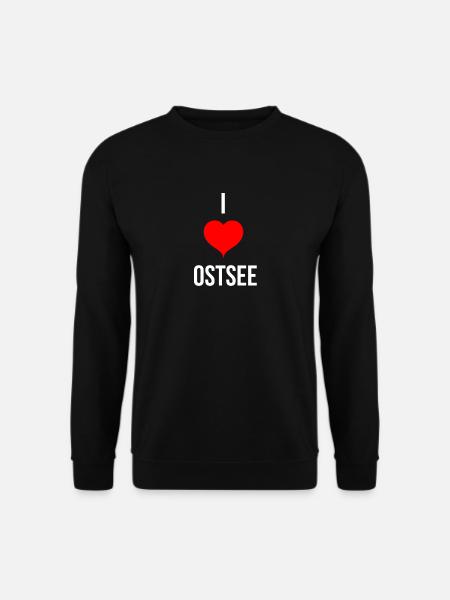 I LOVE OSTSEE - Unisex Pullover - Schwarz