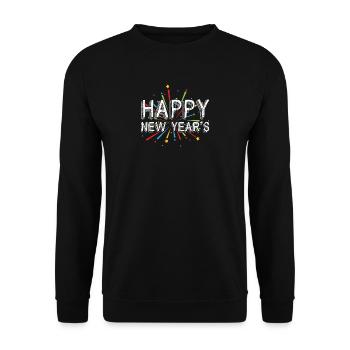 Joyeuses fêtes du Nouvel An Sylvester fête du Nouvel An - Sweat-shirt Unisexe - noir - Devant - Alina (178cm) & Michal (187cm)