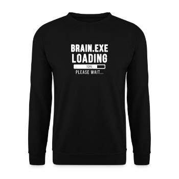Brain exe loading ... please wait! | Brain exe - Unisex Sweatshirt - black - Front - Alina (178cm) & Michal (187cm)