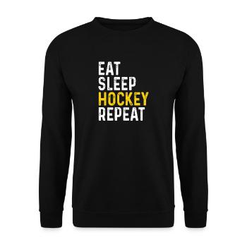 Mangez le sommeil de hockey Répéter - Sweat-shirt Unisexe - noir - Devant - Alina (178cm) & Michal (187cm)