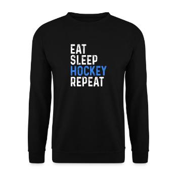 Mangez le sommeil de hockey Répéter - Sweat-shirt Unisexe - noir - Devant - Alina (178cm) & Michal (187cm)