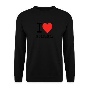 I love bulgaria - Unisex Pullover - Schwarz - Vorne - Alina (178cm) & Michal (187cm)