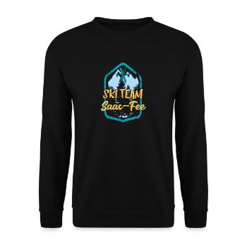 Skiteam Saas-Fee Ski Team Cadeau - Sweat-shirt Unisexe - noir - Devant - Alina (178cm) & Michal (187cm)
