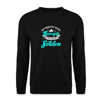 Therapie Sölden Skifahren Skifahrer Skiresort Gesc - Unisex Pullover - Schwarz - Vorne - Alina (178cm) & Michal (187cm)