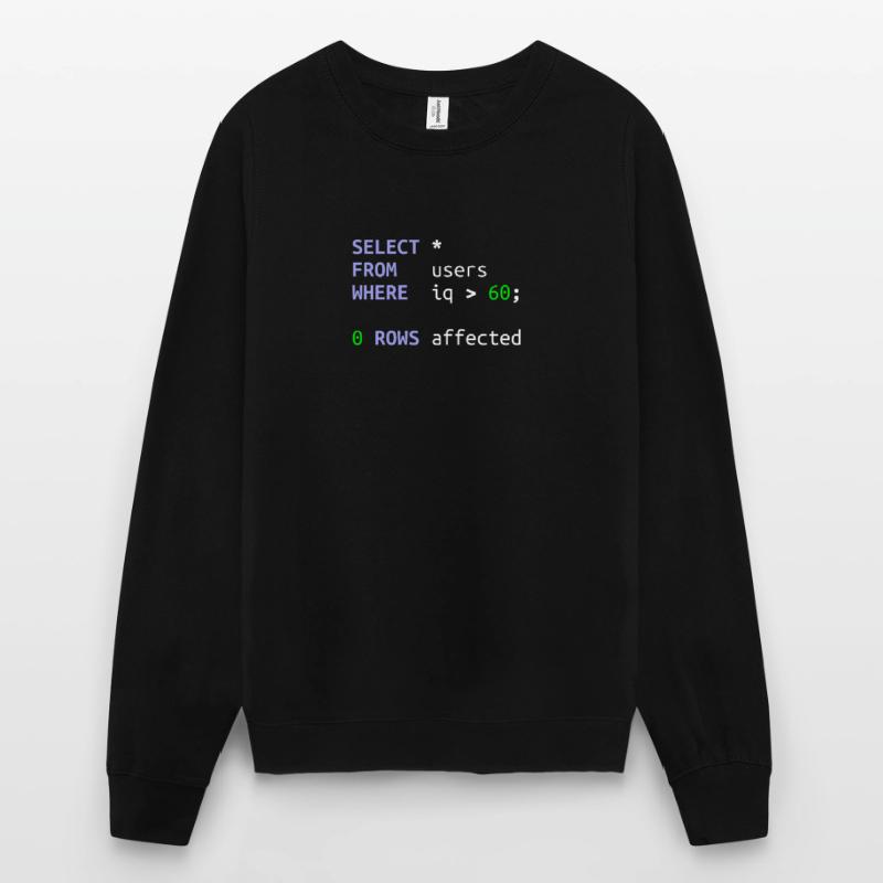 Logiciel développeur SQL Coder Geek Cadeau Sweat-shirt Unisexe