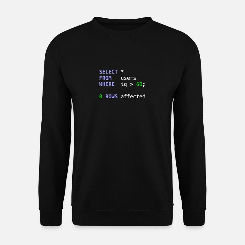 Software Developer SQL Coder Geek Gift - Unisex Sweatshirt - black