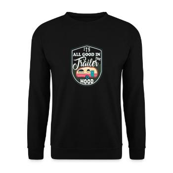 Everything good on the campsite - Unisex Sweatshirt - black - Front - Alina (178cm) & Michal (187cm)