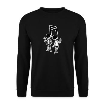 Music - People - Unisex Sweatshirt - black - Front - Alina (178cm) & Michal (187cm)