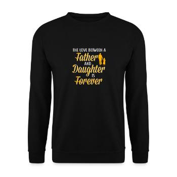 father and daughter / father / daughter / gift - Unisex Sweatshirt - black - Front - Alina (178cm) & Michal (187cm)