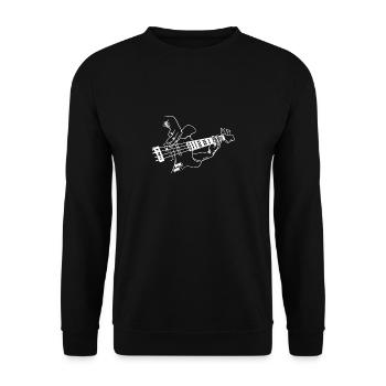 Bass Gitarrist Musik Gitarrist Musiker Rock - Unisex Pullover - Schwarz - Vorne - Alina (178cm) & Michal (187cm)