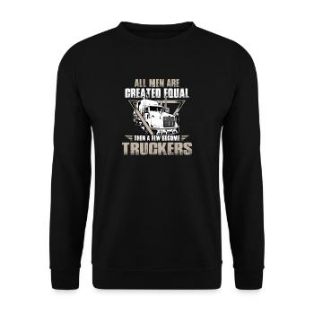 Cadeau conducteur de camion - Sweat-shirt Unisexe - noir - Devant - Alina (178cm) & Michal (187cm)