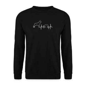 Rottweiler Shirt Gift - Unisex Sweatshirt - black - Front - Alina (178cm) & Michal (187cm)