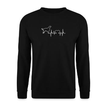 Irish Red Setter Shirt Gift - Unisex Sweatshirt - black - Front - Alina (178cm) & Michal (187cm)
