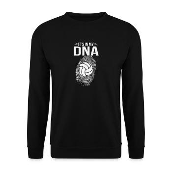 It lies in my genes blood volleyball gift - Unisex Sweatshirt - black - Front - Alina (178cm) & Michal (187cm)