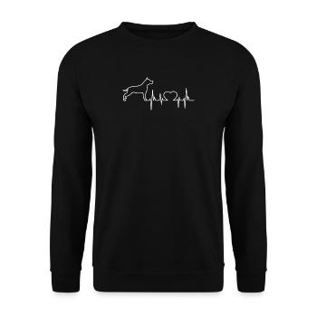 American Staffordshire Terrier Shirt Gift - Unisex Sweatshirt - black - Front - Alina (178cm) & Michal (187cm)