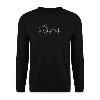 Schipperke Shirt Geschenk - Unisex Pullover - Schwarz - Vorne - Alina (178cm) & Michal (187cm)