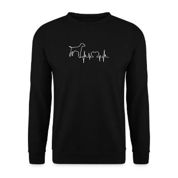 English Pointer Shirt Cadeau - Sweat-shirt Unisexe - noir - Devant - Alina (178cm) & Michal (187cm)