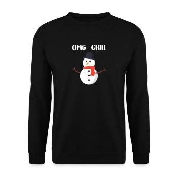 OMG Chill cadeau pour Chill People - Sweat-shirt Unisexe - noir - Devant - Alina (178cm) & Michal (187cm)
