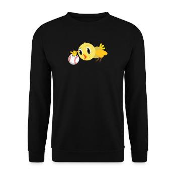 Birds / Baseball / Cute / Egg / Gift / Shirt - Unisex Sweatshirt - black - Front - Alina (178cm) & Michal (187cm)