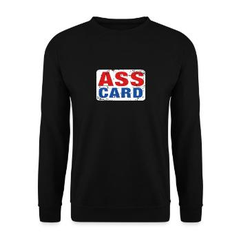 Ass Card / Anglais / Cadeau / T-shirt - Sweat-shirt Unisexe - noir - Devant - Alina (178cm) & Michal (187cm)