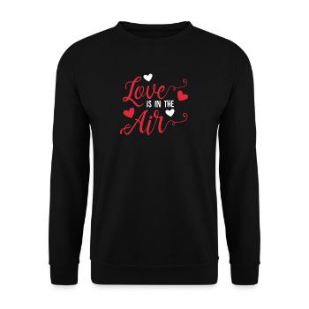 Love Is In The Air - Unisex Sweatshirt - black - Front - Alina (178cm) & Michal (187cm)