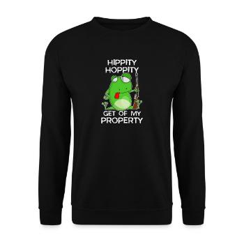Hippity hoppity Get Off My Property - Sweat-shirt Unisexe - noir - Devant - Alina (178cm) & Michal (187cm)