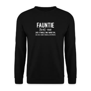 Fauntie Définition Comme un Funcle seulement plus amusant - Sweat-shirt Unisexe - noir - Devant - Alina (178cm) & Michal (187cm)