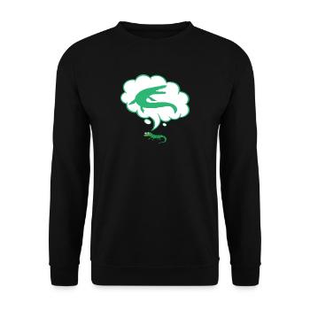Lizard / Thing Big / Gift T Shirt - Unisex Sweatshirt - black - Front - Alina (178cm) & Michal (187cm)