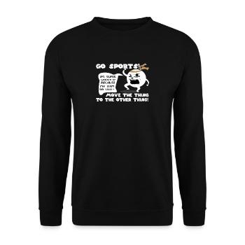 Team Spirit / Sports / Workout / Gift Shirt - Unisex Sweatshirt - black - Front - Alina (178cm) & Michal (187cm)