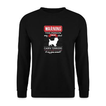 Cairn Terrier Shirt Gift - Unisex Sweatshirt - black - Front - Alina (178cm) & Michal (187cm)