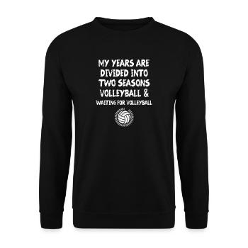 Volleyball - Volleyballer - Geschenk - Unisex Pullover - Schwarz - Vorne - Alina (178cm) & Michal (187cm)