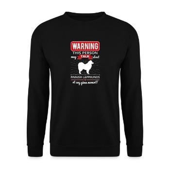 Finnish Lapphund shirt gift - Unisex Sweatshirt - black - Front - Alina (178cm) & Michal (187cm)