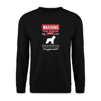 Spanish Water Dog Shirt Gift - Unisex Sweatshirt - black - Front - Alina (178cm) & Michal (187cm)