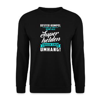 Bester Kumpel Geschenk Beste Freunde Bro Buddy - Unisex Pullover - Schwarz - Vorne - Alina (178cm) & Michal (187cm)