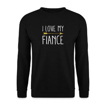 J'aime mon fiancé Tribal Arrow 14 février - Sweat-shirt Unisexe - noir - Devant - Alina (178cm) & Michal (187cm)