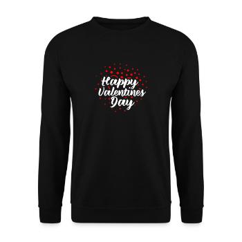 Saint-Valentin Cadeau - T-shirt - Amour - Coeur - Sweat-shirt Unisexe - noir - Devant - Alina (178cm) & Michal (187cm)