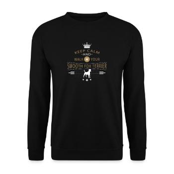 Smooth Hair Fox Terrier Shirt - Unisex Sweatshirt - black - Front - Alina (178cm) & Michal (187cm)