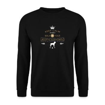 Water Dog of Romagna Shirt - Unisex Sweatshirt - black - Front - Alina (178cm) & Michal (187cm)
