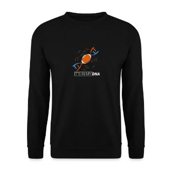 American football in my DNA gift genes - Unisex Sweatshirt - black - Front - Alina (178cm) & Michal (187cm)