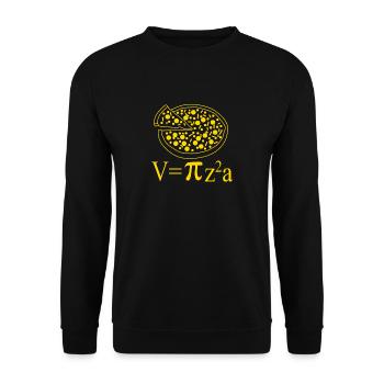 Pizza Pi Jour Nerd Geek Mathématiques Signe Symbole Pun - Sweat-shirt Unisexe - noir - Devant - Alina (178cm) & Michal (187cm)