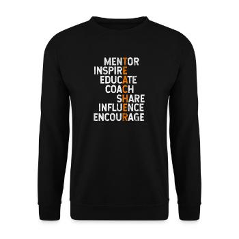 Gift for teacher or teacher - Unisex Sweatshirt - black - Front - Alina (178cm) & Michal (187cm)
