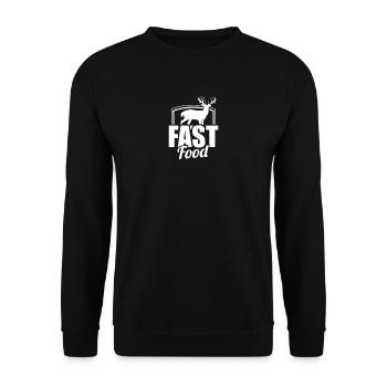 Restauration rapide - cadeau chemise de chasse - Restauration rapide - Sweat-shirt Unisexe - noir - Devant - Alina (178cm) & Michal (187cm)